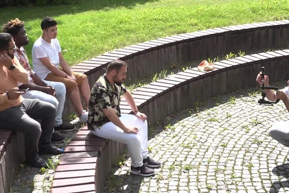 Aufnahme der Rap-Crew Y.W.B: