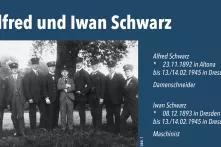 Vorstand des Dresdner Taubstummen Schwimmvereins von 1920 (Iwan Schwarz, 3. v.l; Alfred Schwarz, Mitte)