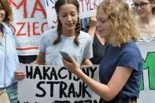 Our interviewee Maria from Warsaw during a FFF demonstration