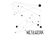 Striche und Punkte, die ein netz ergeben