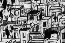 Wandbild einer Stadt