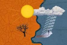 links Trockenheit, rechts Überschwemmung: unser neues Normal