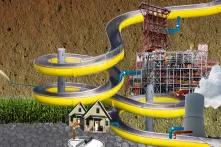 Symbolbild Wasserrutsche: Unternehmen entlang der Rutsche entnehmen sauberes Wasser bis am Ende kaum noch etwas übrig bleibt