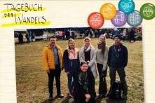 Engagierte der Perspektive Boxberg vor der Kulisse des Regionalmarkts