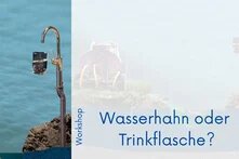 Wasserleitung mit Glas darunter