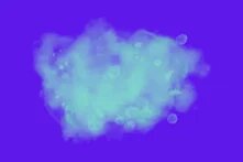 lila Hintergründ, türkise Wolke