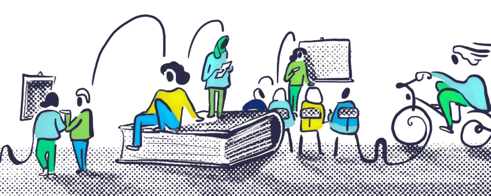 Menschen tun sich zusammen