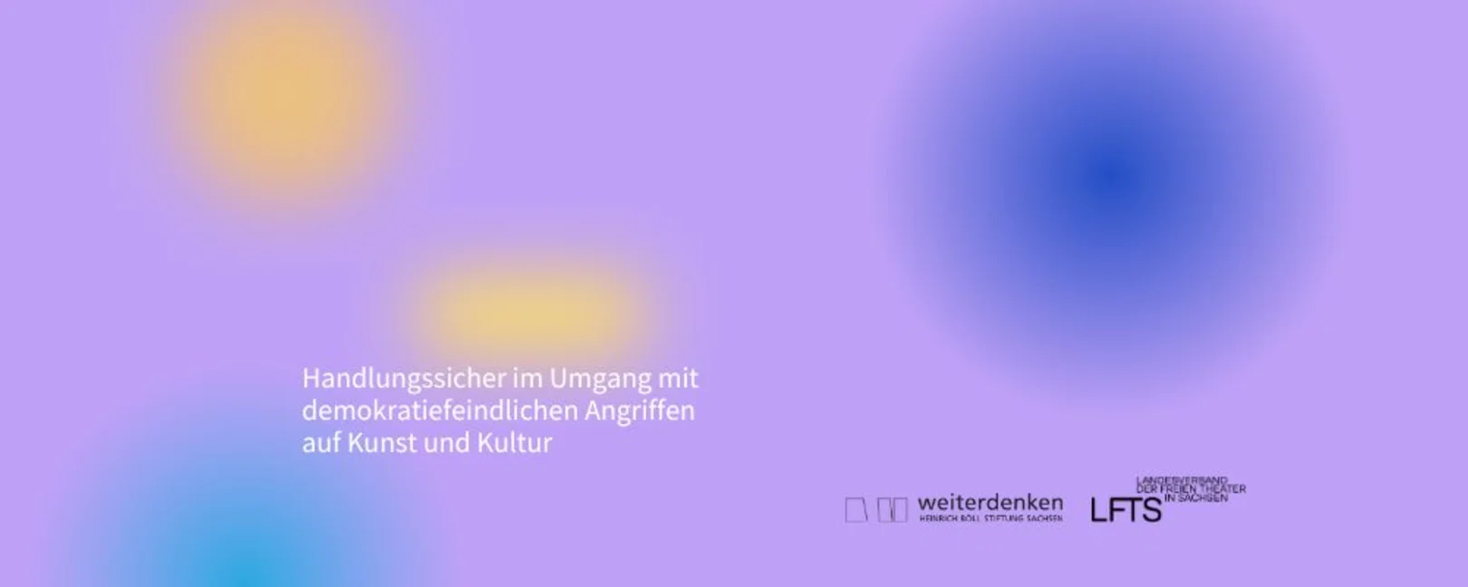 Veranstaltungsteaser auf Lila