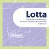 Der Titel “Lotta – antifaschistische Zeitung aus NRW, Rheinland-Pfalz und Hessen” steht vor violettem Hintergrund, auf dem sich weiße Linien Kreuzen und Verbindungspunkte bilden.