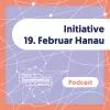  Der Titel “Initiative 19. Februar Hanau” steht vor violettem Hintergrund, auf dem sich weiße Linien Kreuzen und Verbindungspunkte bilden.