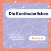 Der Titel “Die Kontinuierlichen” steht vor violettem Hintergrund, auf dem sich weiße Linien Kreuzen und Verbindungspunkte bilden.