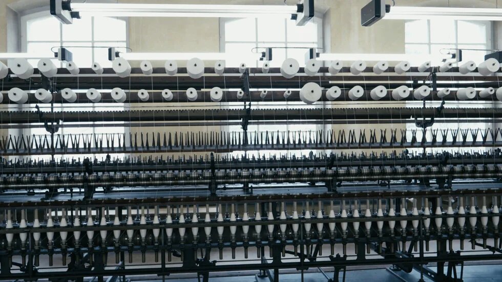 Blick in Textilfabrik